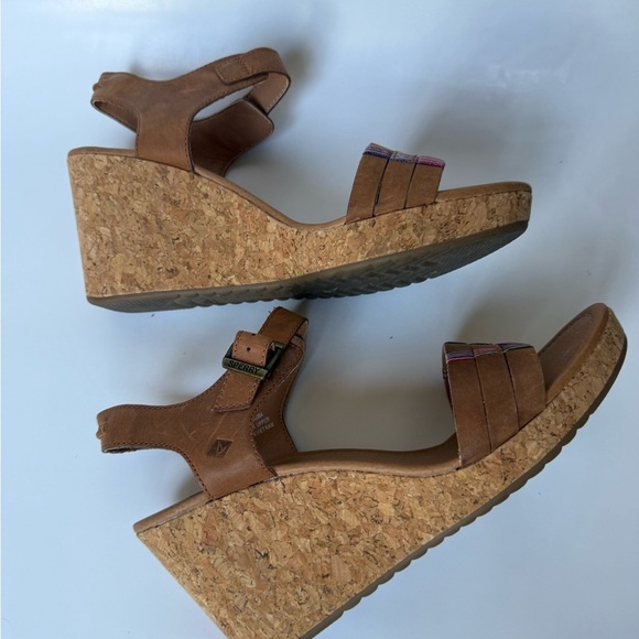 Sperry Dawn Echo wedge sandal Brown 9.5 - Picture 9 of 11